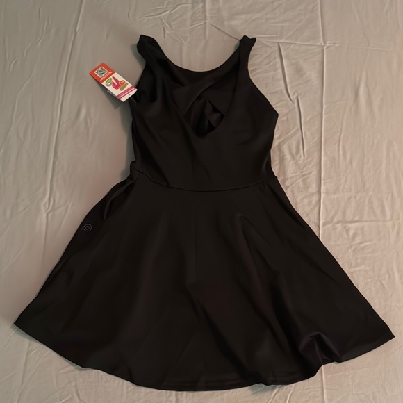 Pop Fit Black Flare Dress - Picture 3 of 9